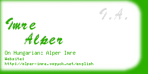 imre alper business card